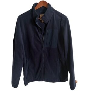 Telluride Clothing Company Mens Navy Blue Full Zip Fleece Jacket Large Gorpcore